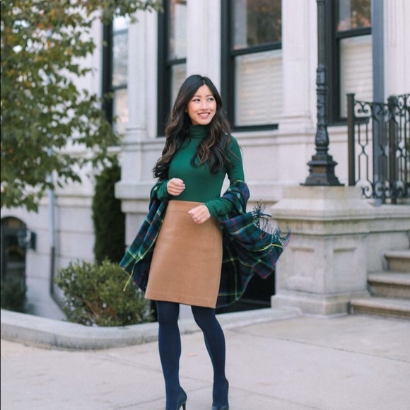 J. Crew Factory Dresses & Skirts - JCREW outlet | the pencil skirt tan wool skirt • 8